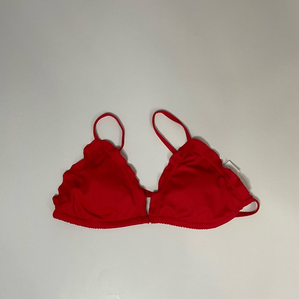 Old Navy Textured-rib Lettuce Edge Swim Top